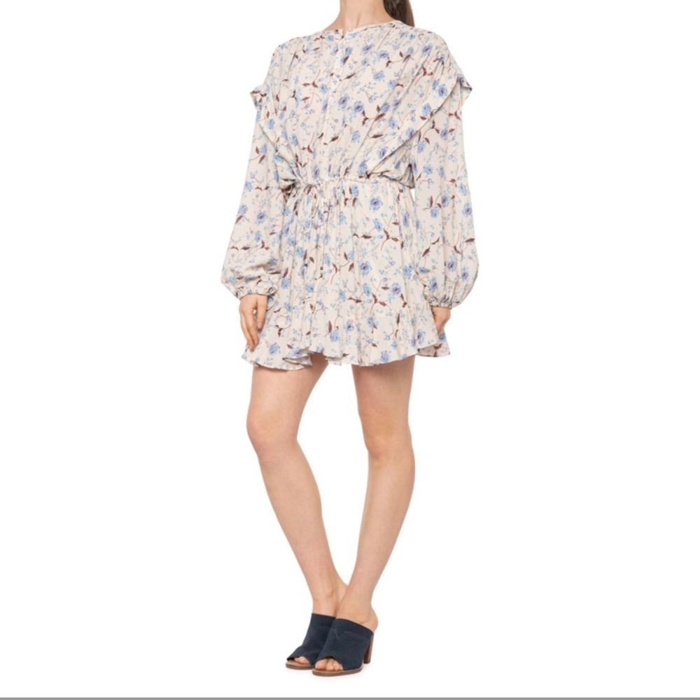 Free People Flower Fields Mini Dress Long sleeve